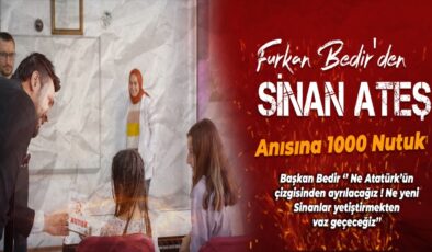 Zafer Partisi İlçe Başkanı Furkan Bedir ”Sinan Ateşi Unutturmayacağız, Atatürk’ün yolundan ayrılmayacağız.”