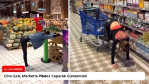 Ebru Şallı, Markette Pilates Yaparak Gündemde!