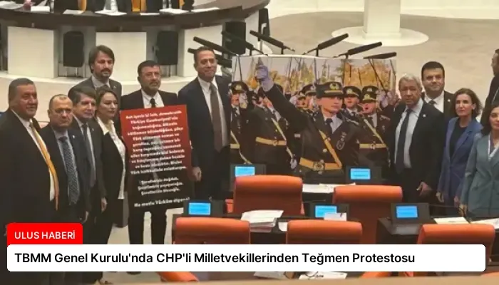 TBMM Genel Kurulu’nda CHP’li Milletvekillerinden Teğmen Protestosu