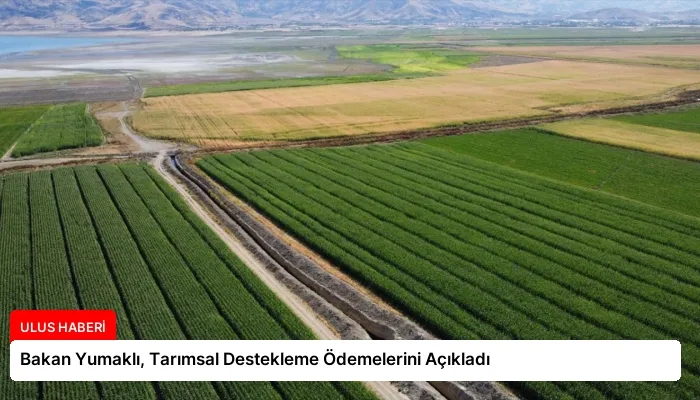 Bakan Yumaklı, Tarımsal Destekleme Ödemelerini Açıkladı