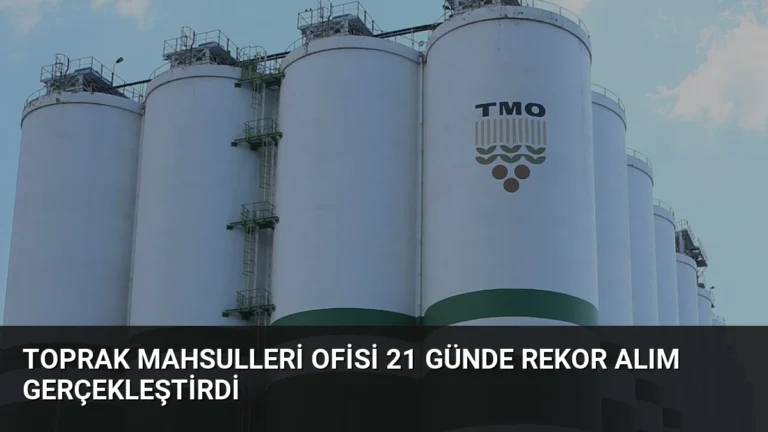 Toprak Mahsulleri Ofisi 21 Günde Rekor Alım Gerçekleştirdi