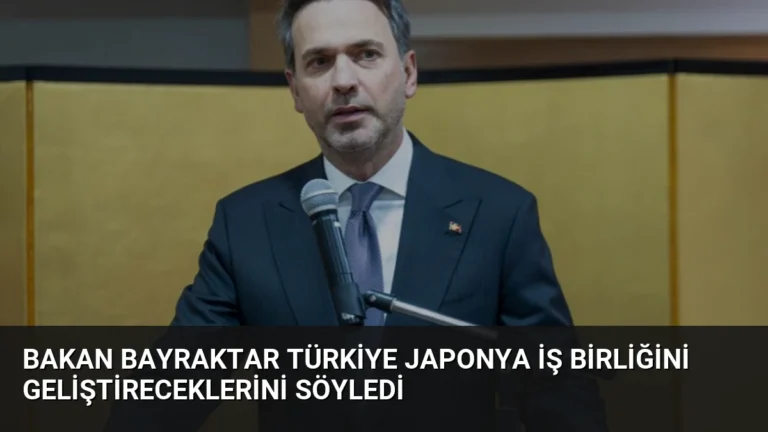 Bakan Bayraktar Türkiye Japonya İş Birliğini Geliştireceklerini Söyledi