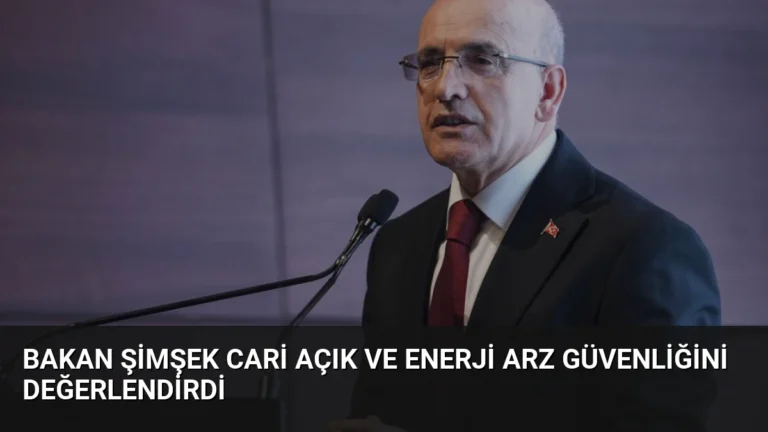 Bakan Şimşek Cari Açık ve Enerji Arz Güvenliğini Değerlendirdi